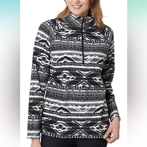 Eddie Bauer Tops - Eddie Bauer Women's Ultra Soft Fleece 1/4 Zip Long Sleeve Pullover Top XXL